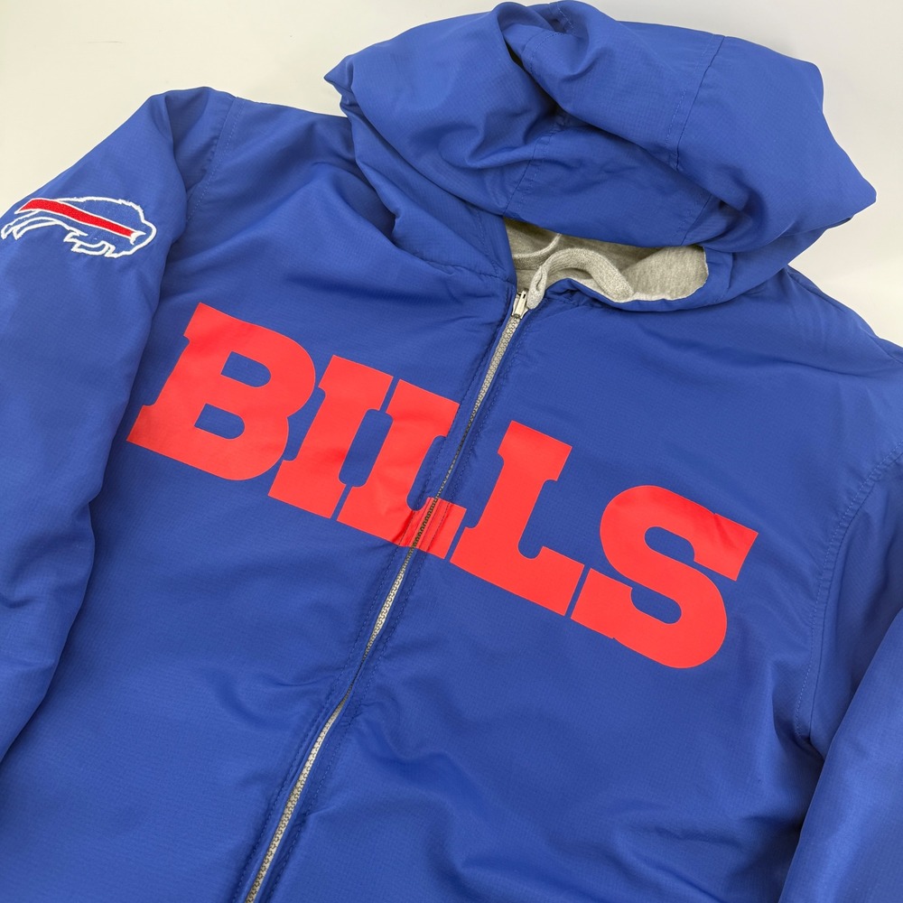 NFL Buffalo Bills Reversible Full Zip Hoodie Jacket Mens XL Windbreaker